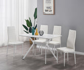 Nash 5-Piece Modern Dining Set (Table + 4 Chairs)