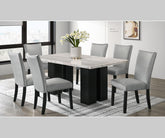 Lantana White Marble Dining Table