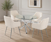 Lilith 5-Piece Contemporary Glass Dining Set