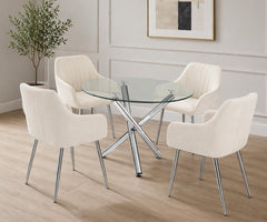 Lilith 5-Piece Contemporary Glass Dining Set