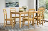 7-PIECE DINING SET - NATURAL