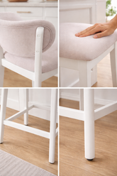Counter Stool, Set Of 2 - Cream