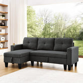 FDI - JOHNNY 3 Seater Storage Sofa fabirc Reversible