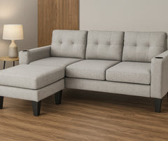 Chottu Fabric - 3 Seater with Ottoman
