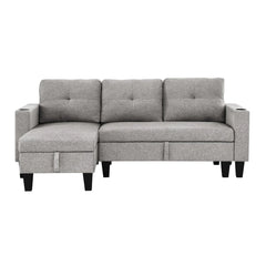 FDI - JOHNNY 3 Seater Storage Sofa fabirc Reversible