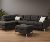 Lilly Hammer - Fabric Family Sofa Metal Legs- 6 Seater