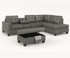 Roma Leather PU Sectional
