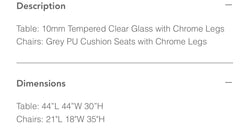 T1447 - Glass Dinning Table
