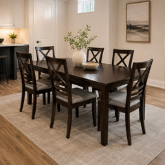 EVA - Wooden Dinning Table - 7 Piece