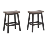 Counter Stool, Set Of 2 - Oak/Dark Grey