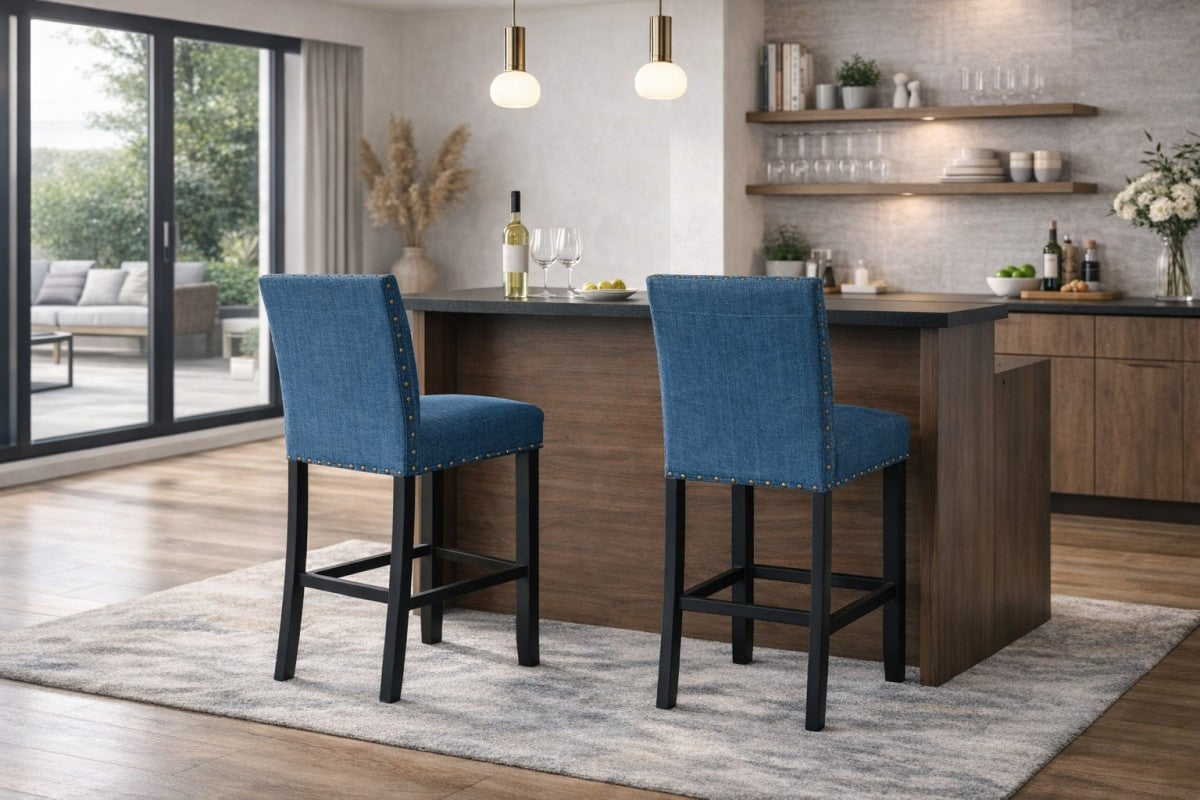 29'' Bar Stool, Set Of 2 - Blue