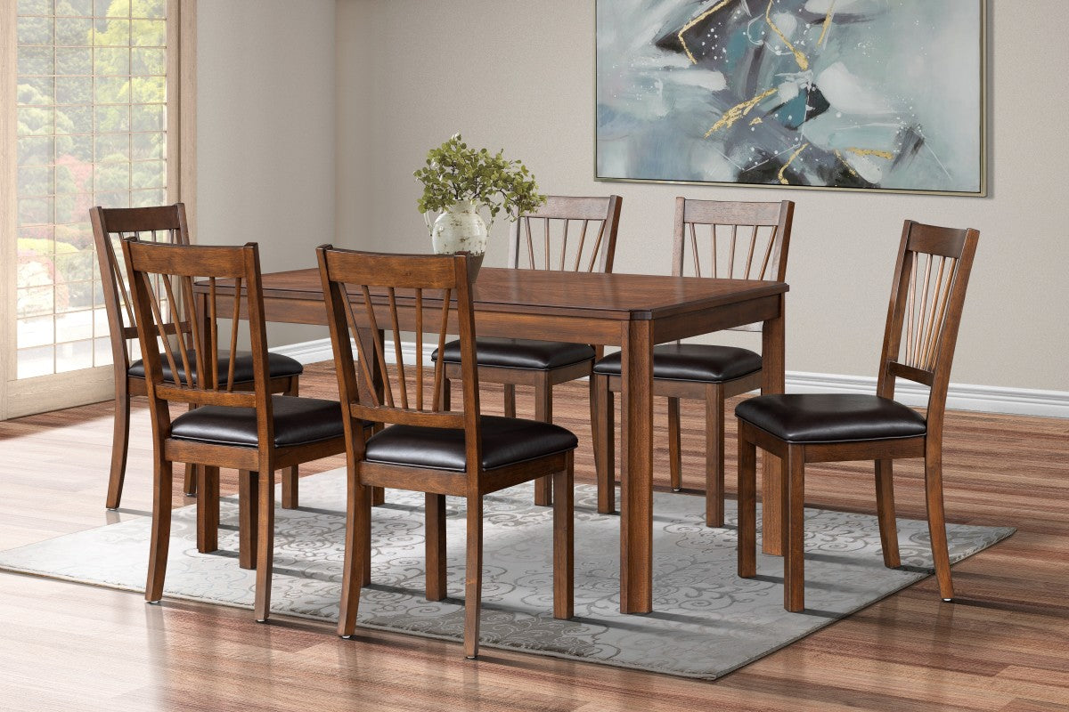 7-PIECE AUBIN DINING SET - ESPRESSO