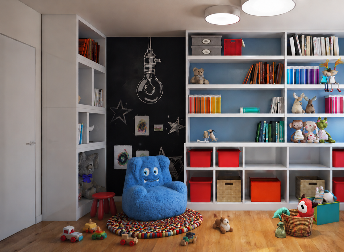 KIDS' CHAIR - BLUE