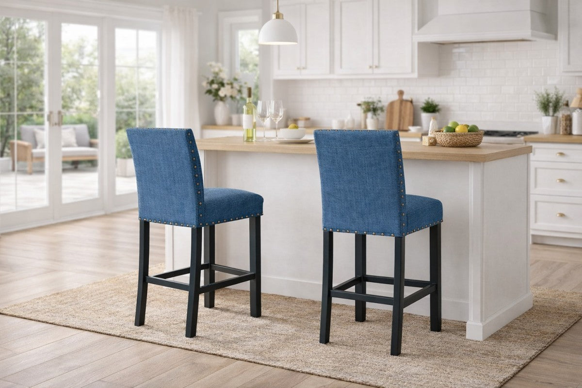 29'' Bar Stool, Set Of 2 - Blue