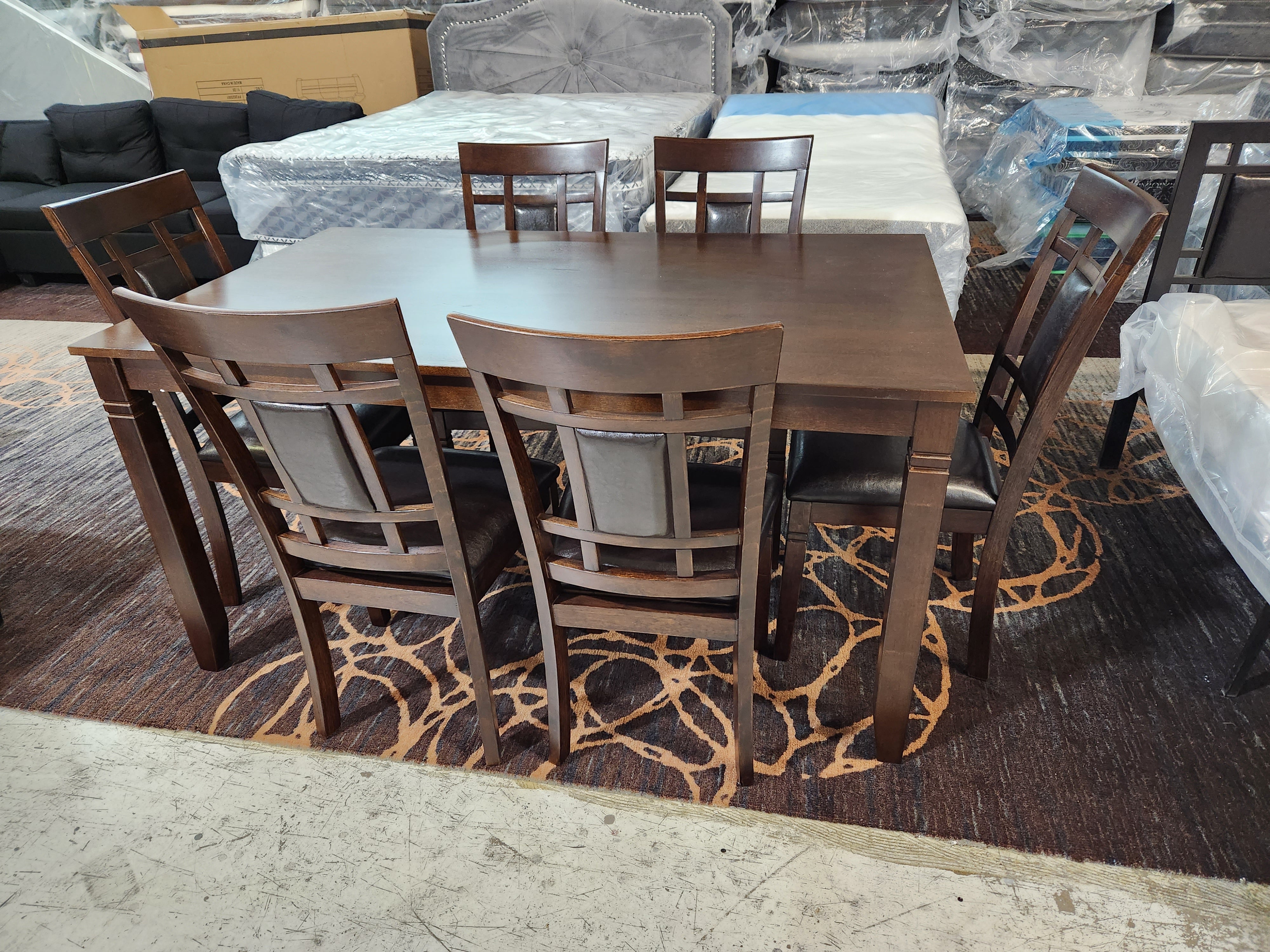 EVA - Wooden Dinning Table - 7 Piece