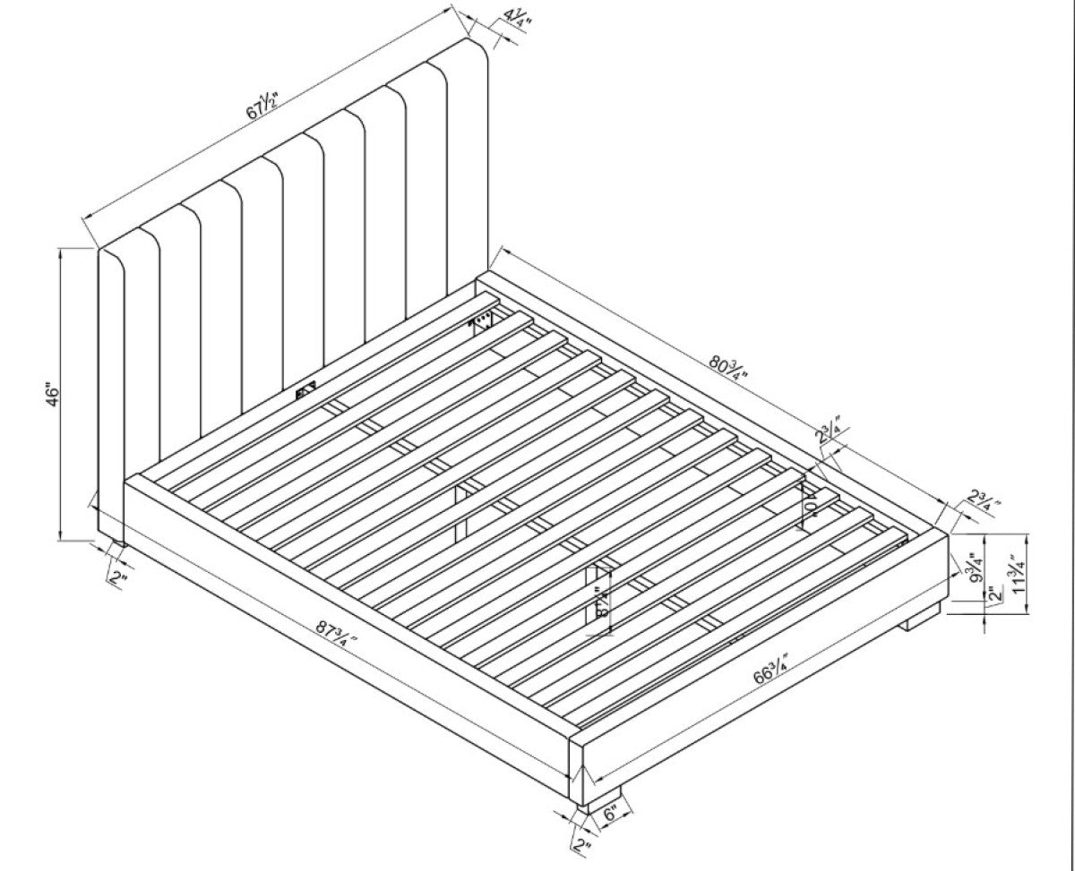 Queen Bed Frame - Beige