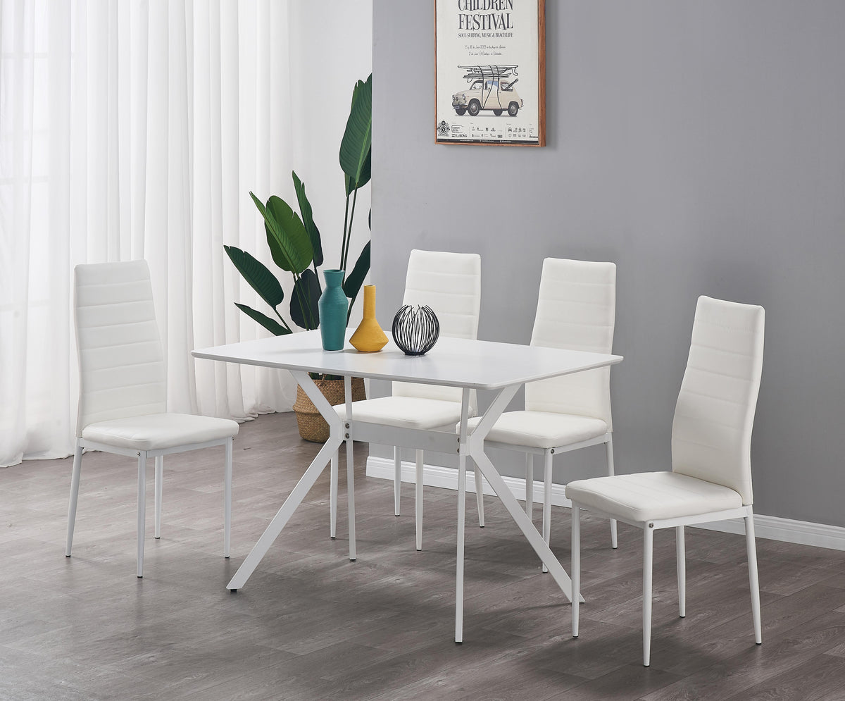Nash 5-Piece Modern Dining Set (Table + 4 Chairs)