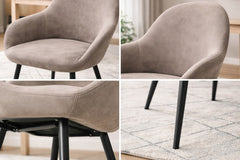 Dining Chair, Set Of 2, Vintage Beige