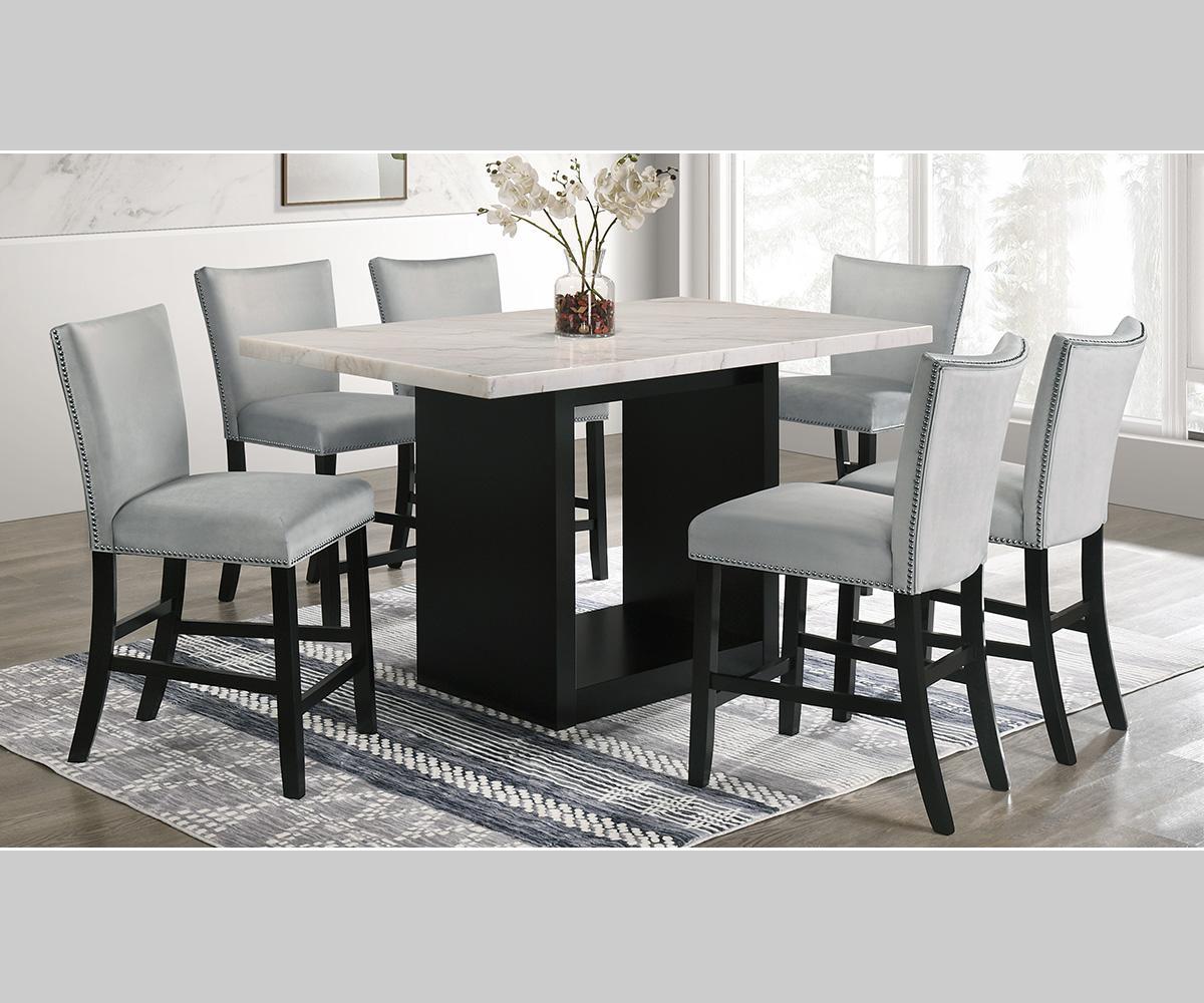 Folando Pub Height Velvet Chairs (2 per Box)