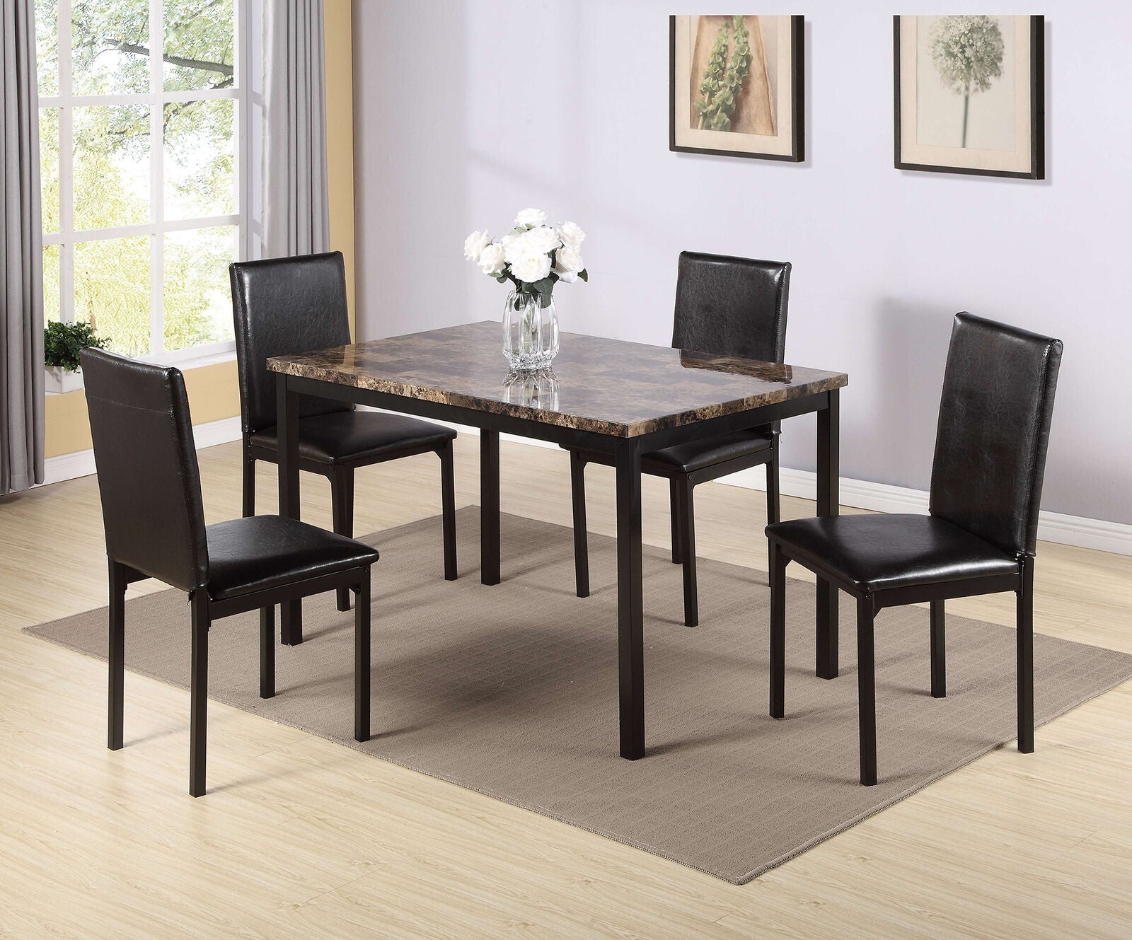 T 1520 Marble 4 Seater Dinning Set