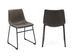 Dining Chair, Set Of 2, Vintage Brown
