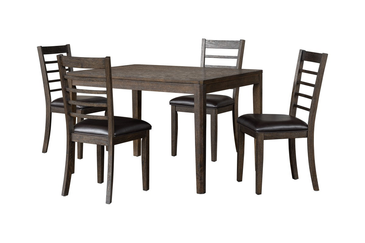 5-PIECE AUBIN DINING SET - ESPRESSO