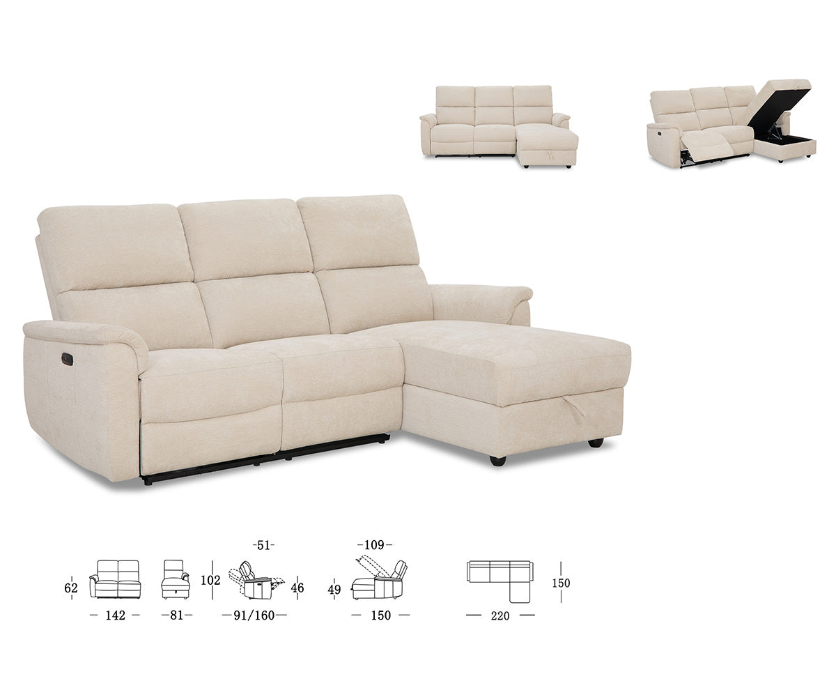 Manoa Power Recliner Sectional 60777
