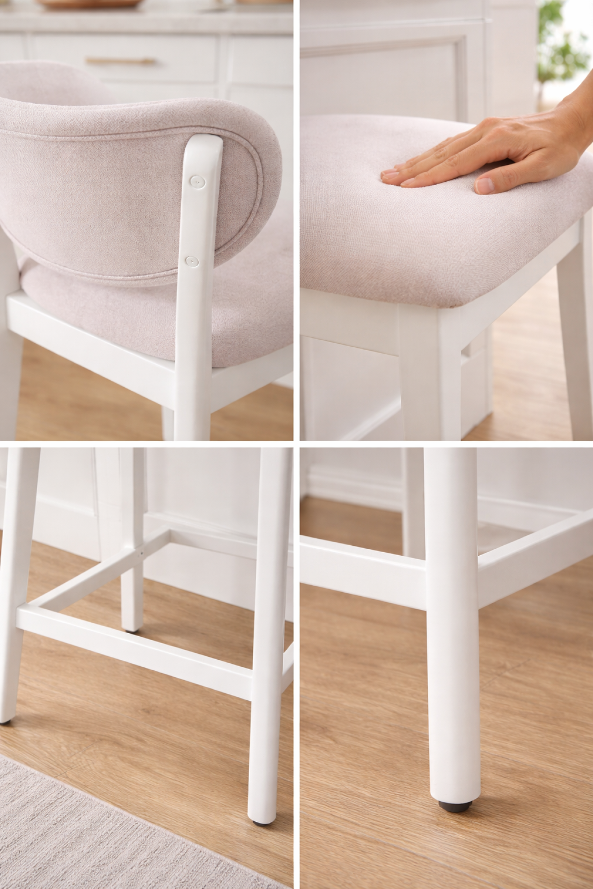 Counter Stool, Set Of 2 - Cream