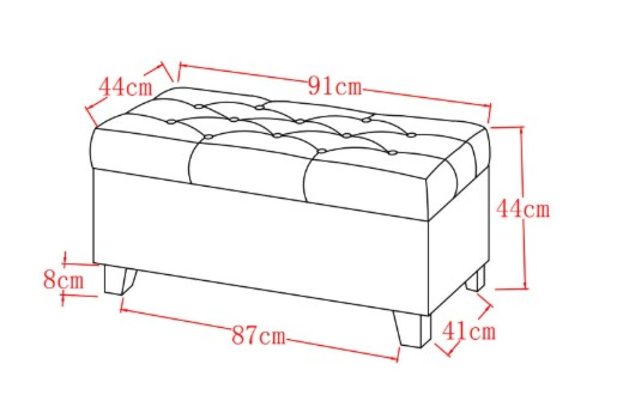 Storage Ottoman - Grey
