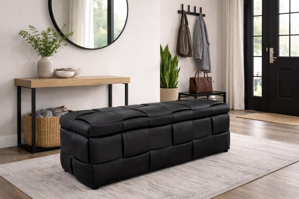 Storage Ottoman - Black