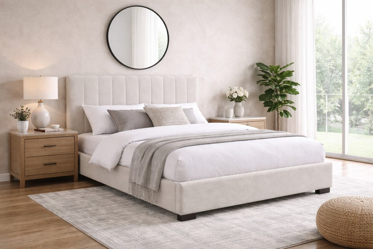 Queen Bed Frame - Beige