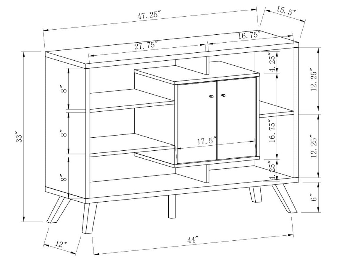 Buffet/Server - White Oak