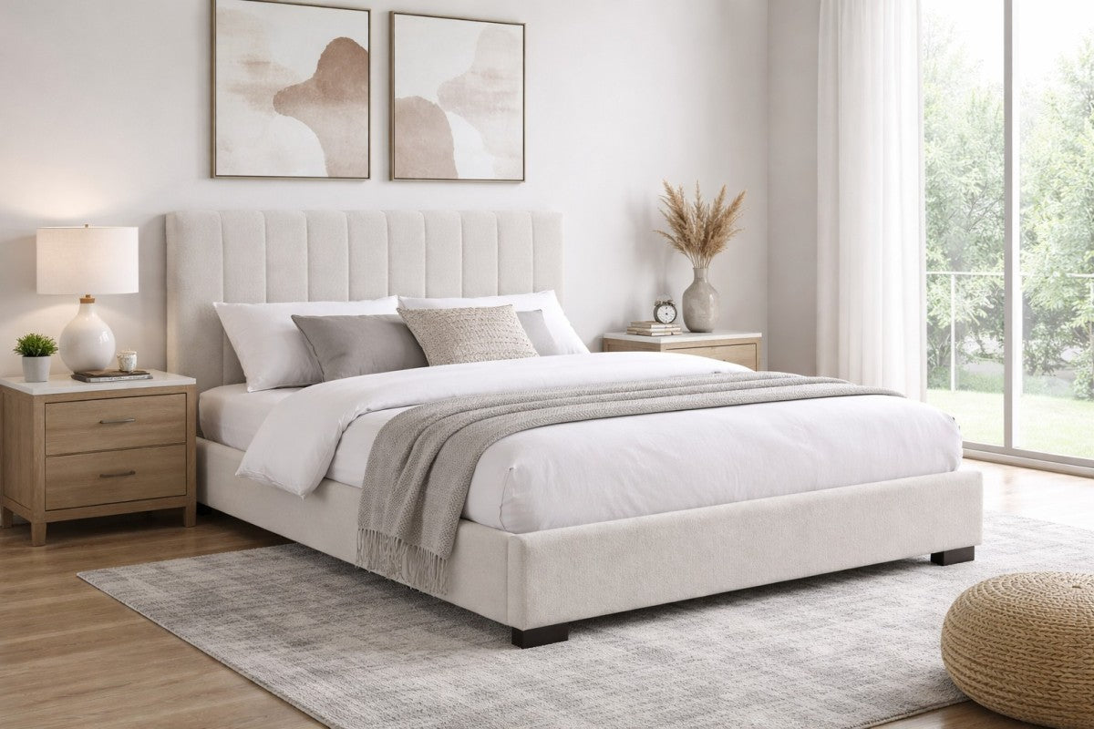 Queen Bed Frame - Beige