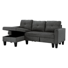 FDI - JOHNNY 3 Seater Storage Sofa fabirc Reversible