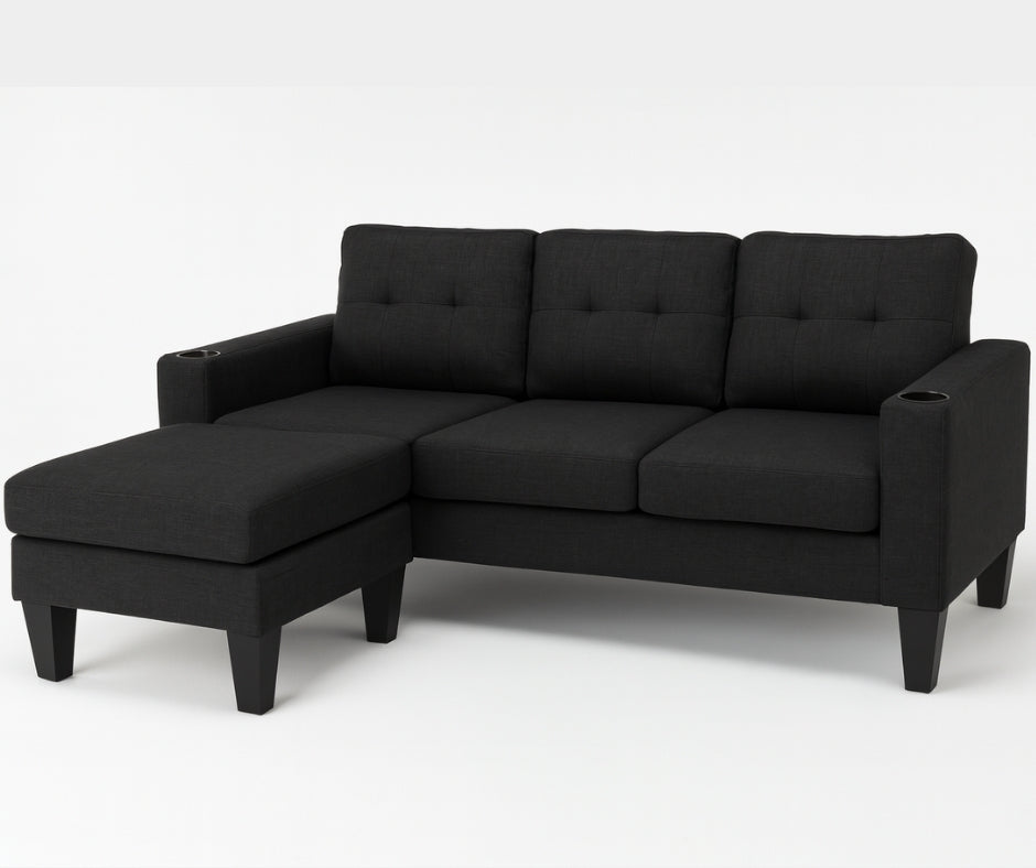 Chottu Fabric  - 3 Seater with Ottoman