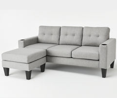 Chottu Fabric  - 3 Seater with Ottoman