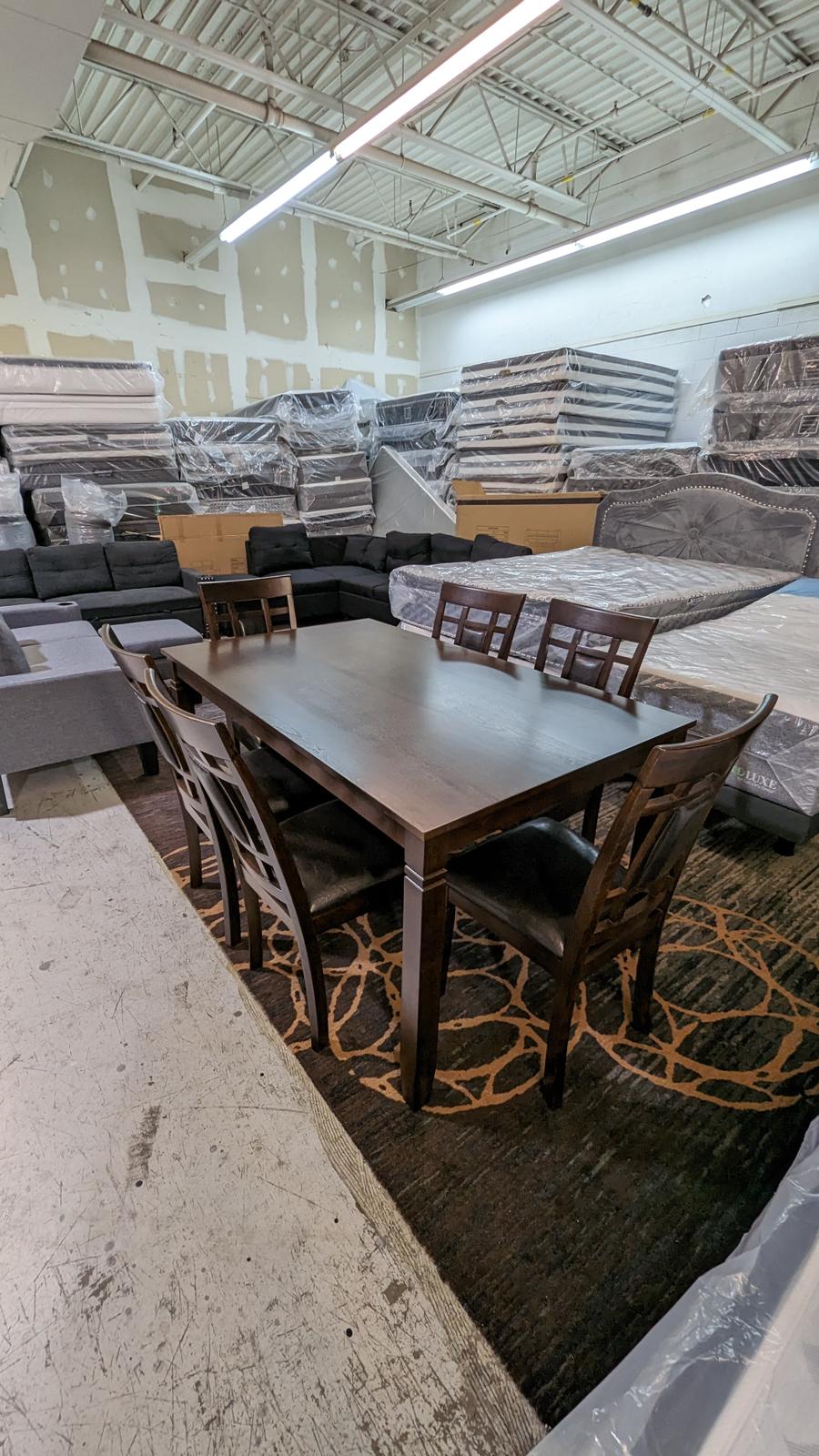 EVA - Wooden Dinning Table - 7 Piece