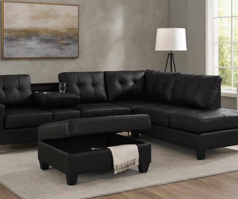 Roma Leather PU Sectional