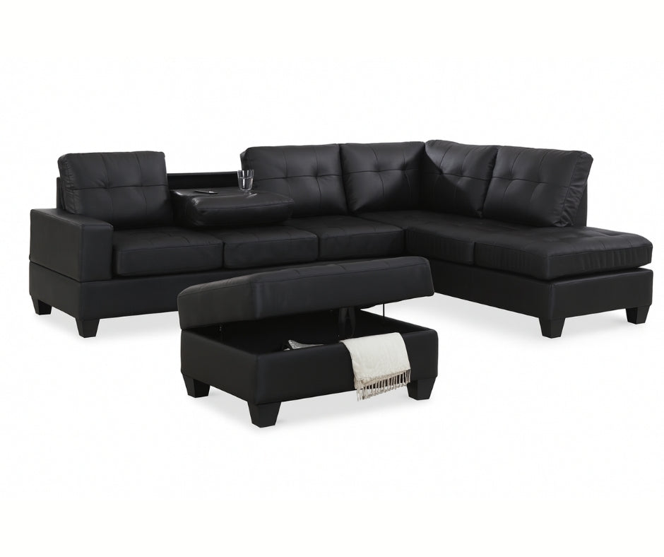 Roma Leather PU Sectional
