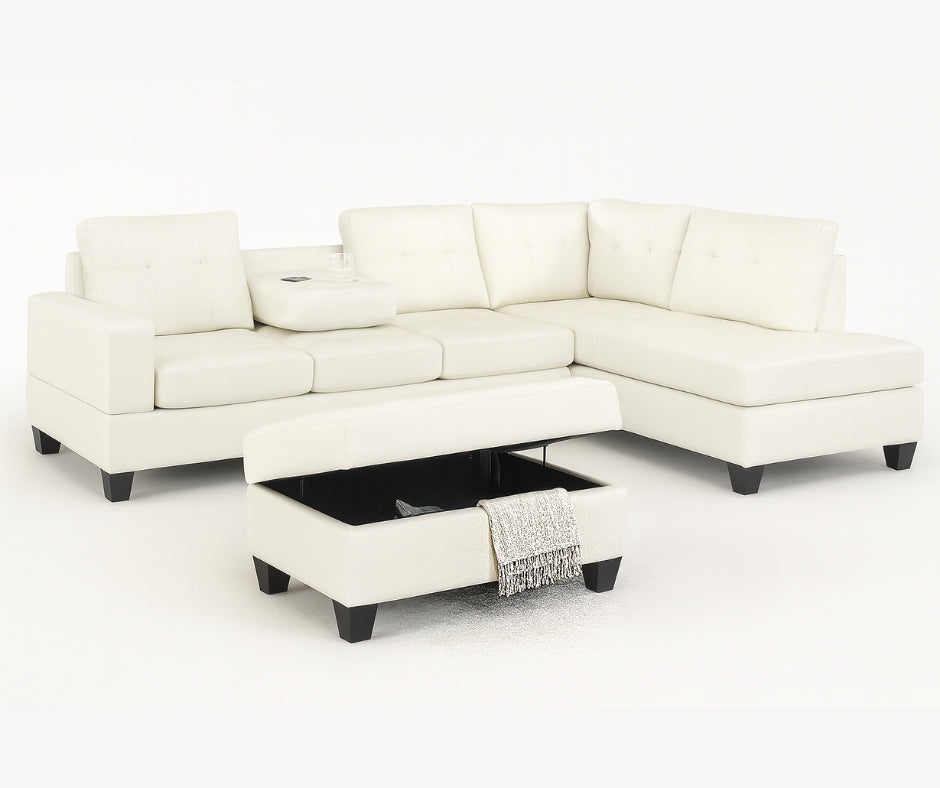 Roma Leather PU Sectional