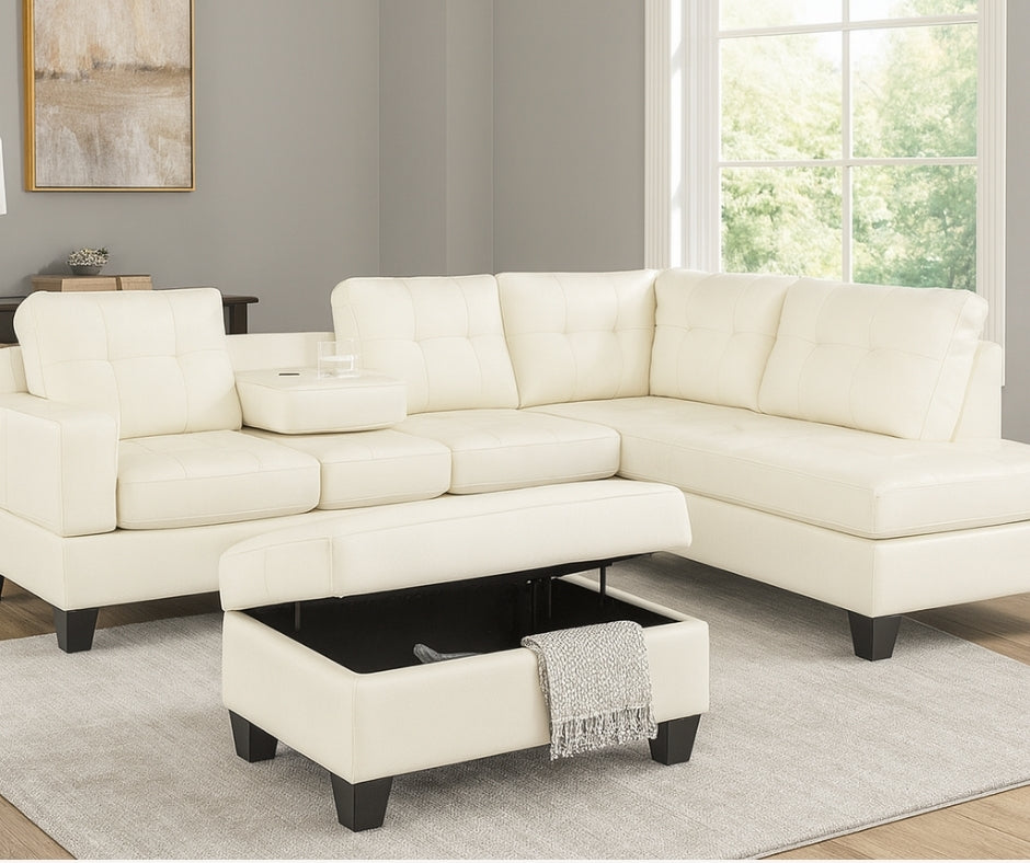 Roma Leather PU Sectional