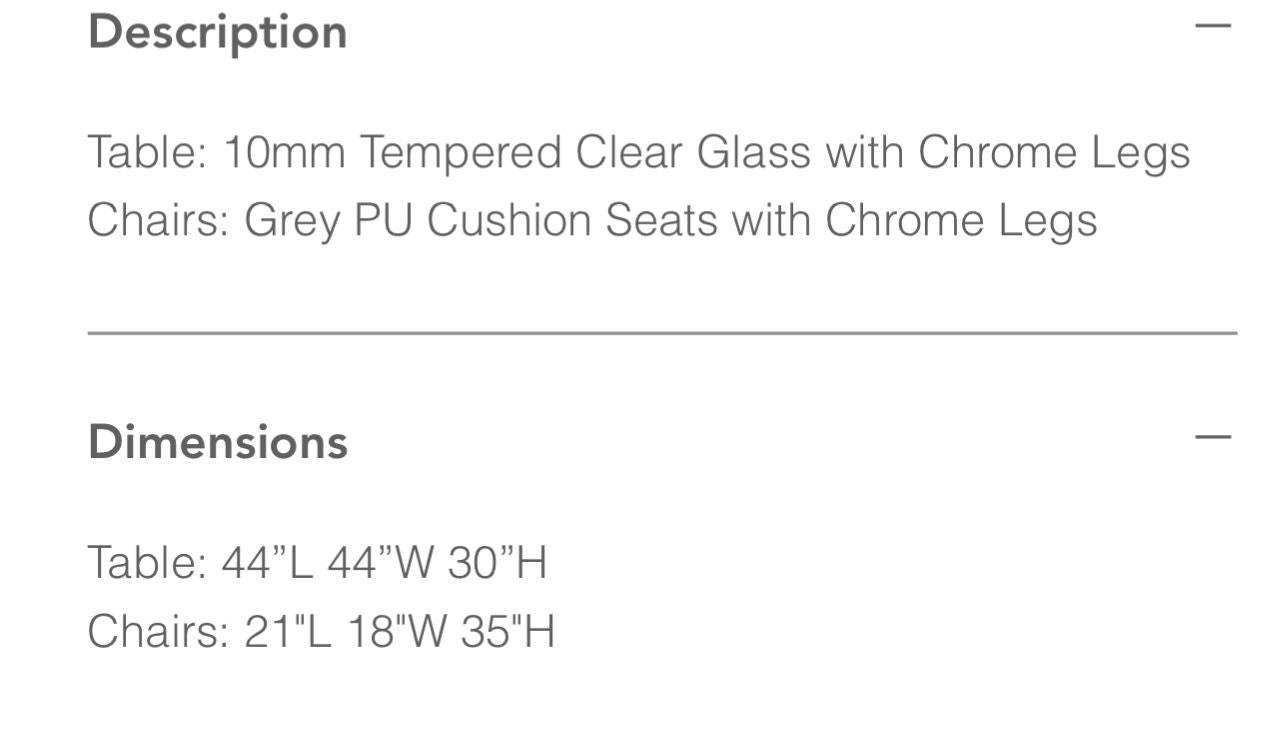 T1447 - Glass Dinning Table