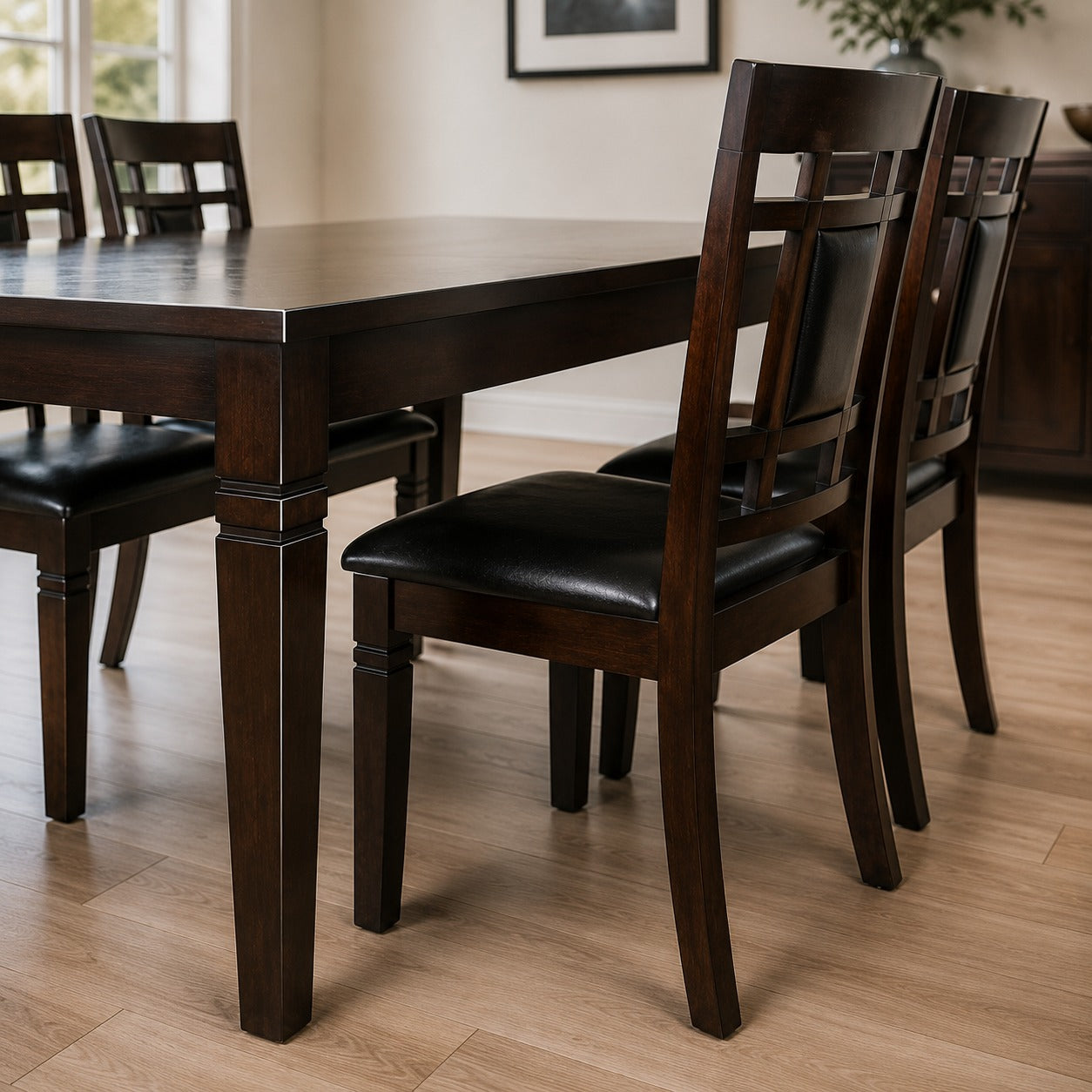 EVA - Wooden Dinning Table - 7 Piece