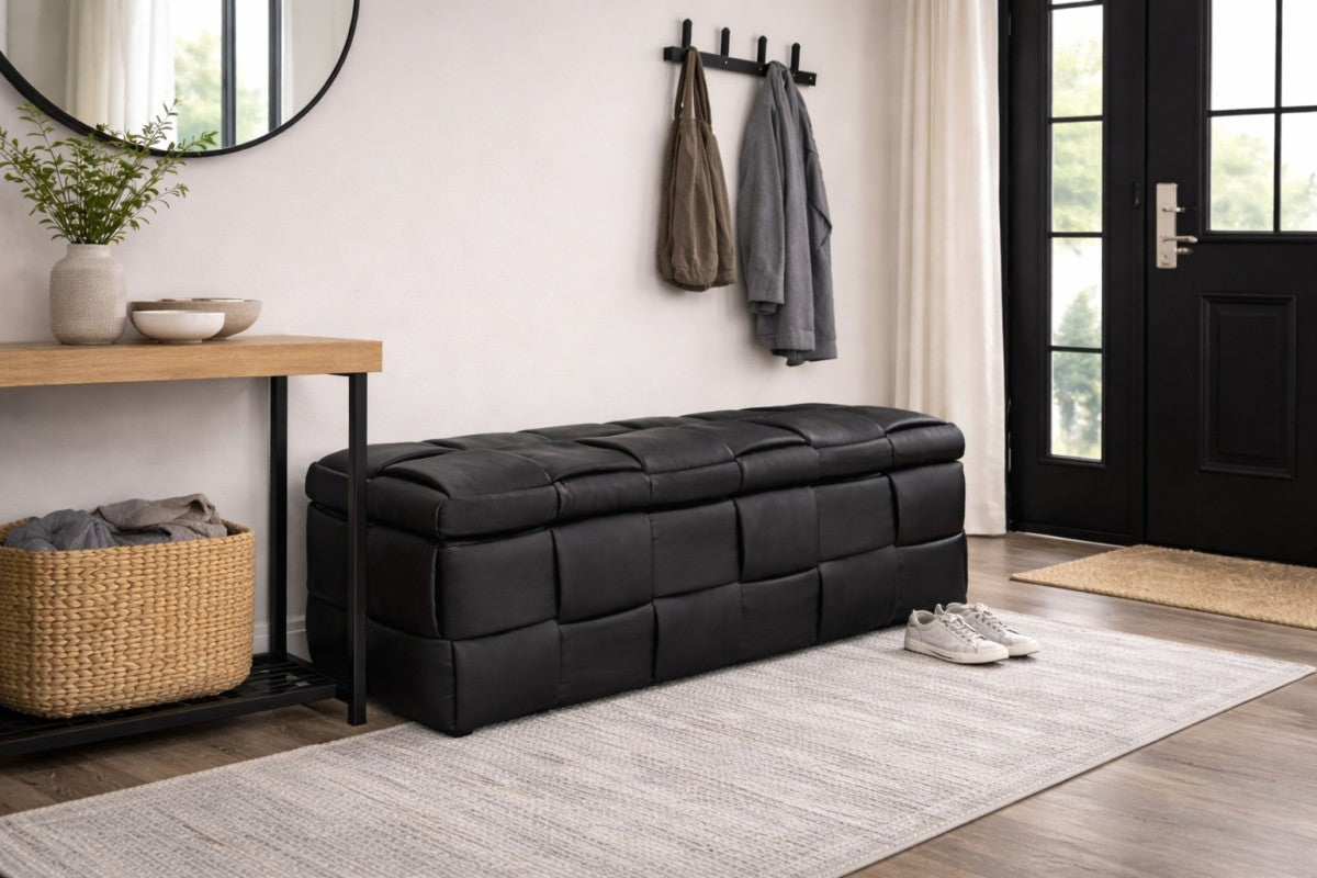Storage Ottoman - Black