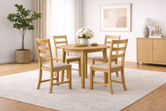 5-PIECE DINING SET - NATURAL