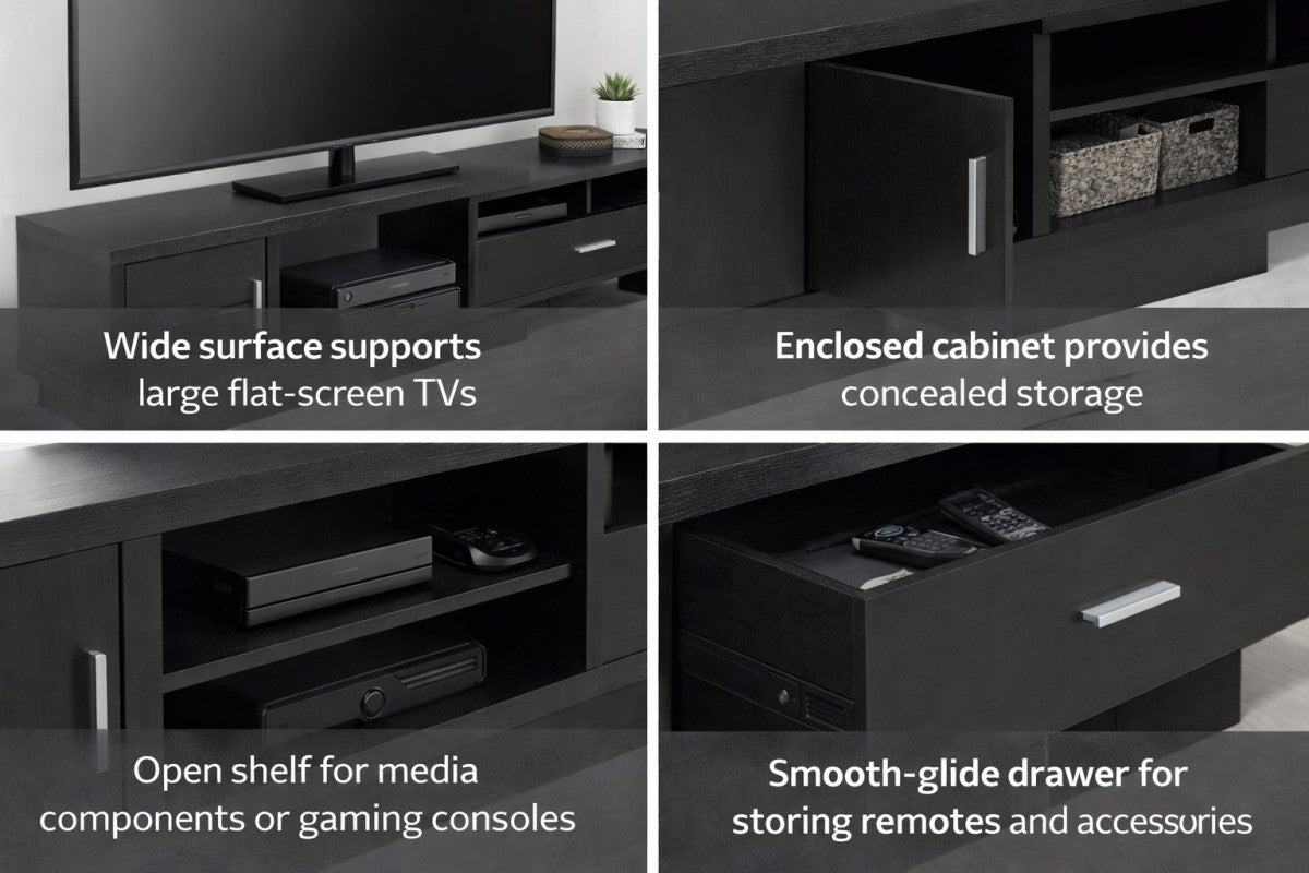 48'' EXPANDABLE TV STAND - DARK CHERRY