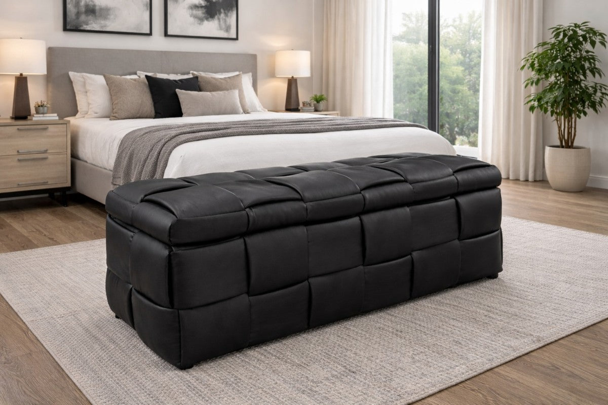Storage Ottoman - Black