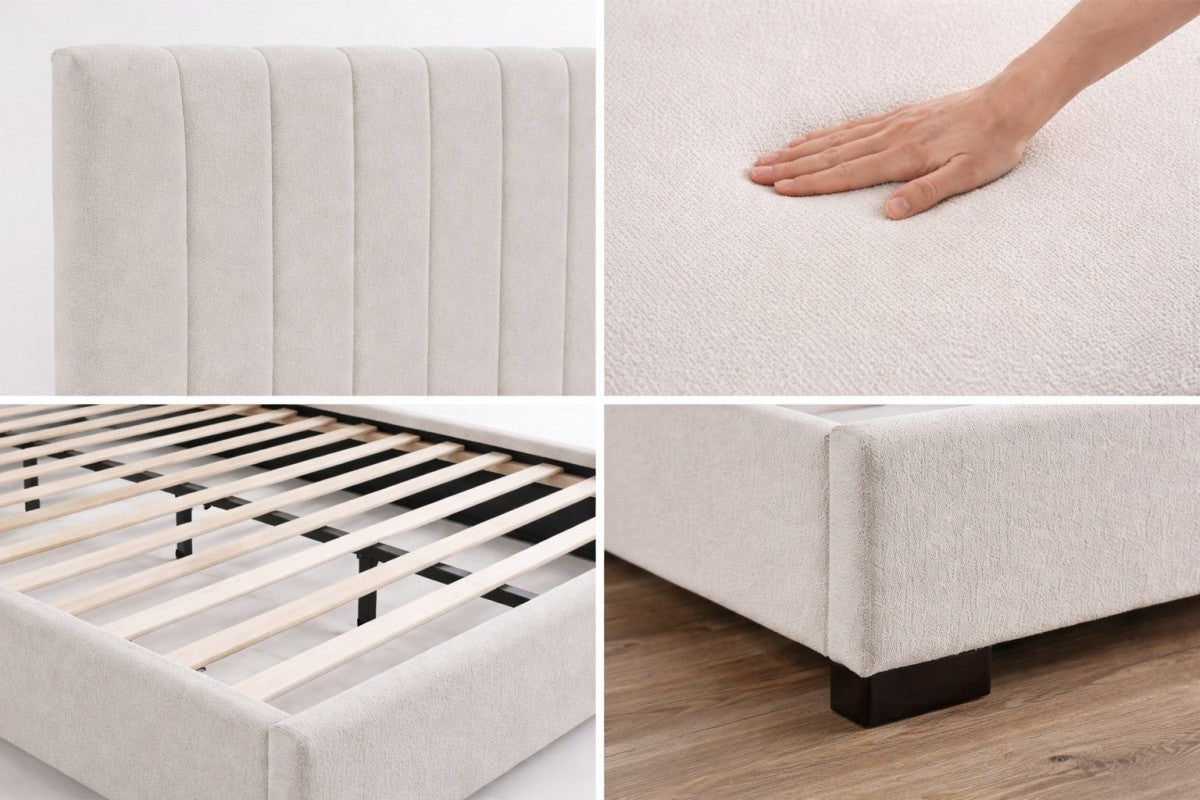 Queen Bed Frame - Beige