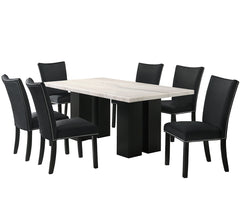 Lantana White Marble Dining Table